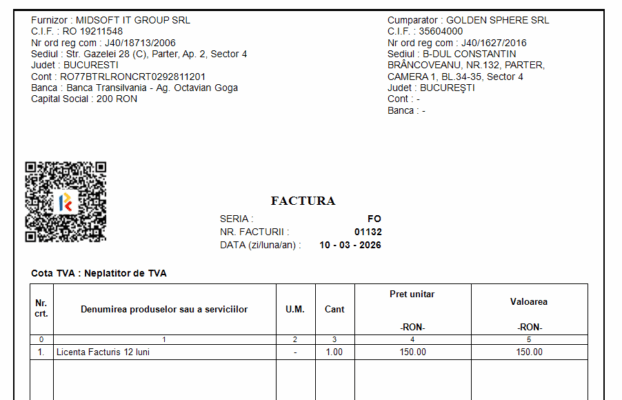 Implementare Cod QR RoPay în programul de facturare Facturis
